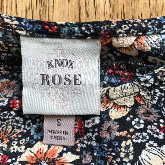 Knox Rose Floral Boho Long Sleeve Blouse Small - Picture 9 of 10